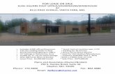 9,031 SQUARE FOOT OFFICE/SHOWROOM/WAREHOUSE AT 8112 … · 2019-05-20 · 9,031 SQUARE FOOT OFFICE/SHOWROOM/WAREHOUSE AT 8112 PAGE AVENUE, VINITA PARK, MO. Includes 3,000 office/showroom
