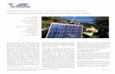 SOLAR HOME SYSTEM REPAIR - EMPOWERING VILLAGE FRANCHISEES · The original solar home systems used 120W solar panels and were designed to power two 10W fluorescent lights for six hours