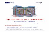 ITER-FEAT Physics Pr/DJC/Oct00 · Design Basis and Physics Issues for ITER • Confinement and transport • MHD stability and control • Divertor performance • Alpha-particle