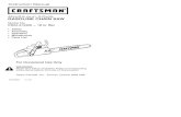Instruction Manual - Appliance Parts · Instruction Manual 42cc/2.6 cu.in. 2-Cycle GASOLINE CHAIN SAW Model No. C944.414420 - 18 in. Bar • Safety • Assembly • Operation •