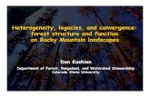 Heterogeneity, legacies, and convergence: forest structure ......Heterogeneity, legacies, and convergence: forest structure and function on Rocky Mountain landscapes Dan Kashian Department