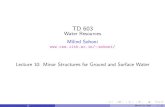 TD 603 Water Resources Milind Sohoni ...sohoni/TD603/lec10.pdf · Terracing and gullies Top view source: FAO Terracing is an involved and delicate construction. Special care must