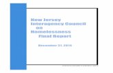 New Jersey Interagency Council on Homelessness Final Report...Jan 28, 2014  · a permanent New Jersey Interagency Council on Homelessness housed in the Governor’s office with the