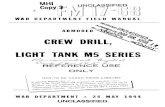 CREW DRILL, LIGHT TANK M5 SERIES - ibiblioWAR DEPARTMENT FIELD MANUAL CREW DRILL LIGHT TANK M5 SERIES* This manual supersedes FM 17-68, 8 June 1943. Section I GENERAL 1. PURPOSE AND