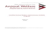 Certified Animal Welfare Administrator (CAWA) ……If you pass the exam, The Association will mail you a certificate to recognize your achievement. Please confirm Please confirm your