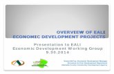 Presentation to EALI Economic Development Working Group 9.30 · 2014-10-10 · Presentation to EALI Economic Development Working Group . 9.30.2014 . Susan McCue, ... In June 2014,