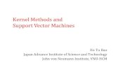 Kernel Methods and Support Vector Machinesbao/VIASM-SML/Lecture/L3-Kernel... · Linear support vector machines The linearly separable case 11 Learning set of data L = {( , ): i =