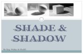 SHADE & SHADOW€¦ · Shadow is the darkness that results because an object blocks light from hitting another object. Light from other sources will change how the shadow appears.