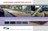 CHEVRON CONVEYOR BELTS - Forech India Ltd...Belts. Chevron Conveyor Belts have rubber profiles that are integrally vulcanized with the top cover of the belt. These profiles are made