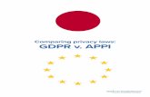 Comparing privacy laws: GDPR v. APPI...2 About the authors OneTrust DataGuidanceTM provides a suite of privacy solutions designed to help organisations monitor regulatory developments,