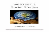 WESTEST 2 Social Studies · SS.O.4.3.1 Explain and give examples of the following economic concepts: • trade-offs or choices/compromise – opportunity costs (e.g., developing hypothetical
