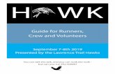 H WK · H WK Guide for Runners, Crew and Volunteers September 7-8th 2019 Presented by the Lawrence Trail Hawks You can talk the talk, and you can walk the walk - but can you run The