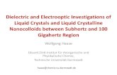 Dielectric and Electrooptic Investigations of Liquid …Dielectric and Electrooptic Investigations of Liquid Crystals and Liquid Crystalline Nanocolloids between Subhertz and 100 Gigahertz