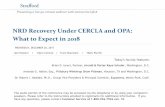 NRD Recovery Under CERCLA and OPA: What to Expect in 2018media.straffordpub.com/products/nrd-recovery-under... · 12/20/2017  · NRD Recovery Under CERCLA and OPA: What to Expect