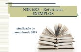 NBR 6023 Referências EXEMPLOS - Unesp€¦ · BRASIL. Decreto n.89.271, de 4 de janeiro de 1984. Dispõe sobre documentos e procedimentos para despacho de aeronave em serviço internacional.