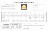 DOG LICENSE APPLICATION - Pittsfordtownofpittsford.org/files/forms/dog_license.pdf · 9 Type of License: Local Fee State Surcharge Total Fee Male – neutered $8.00 $1.00 $9.00 Female