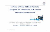 A Tale of Two ASEAN Markets Insights on Thailand’s ICT ... · 10/28/2015  · A Tale of Two ASEAN Markets Insights on Thailand’s ICT spaces Malaysian references ... -substitutes