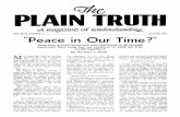*e PLAIN TRUTH Truth 1950s/Plain... · the need that this gospel go to all the world with ever-increasing power brin - good news of the kingdom God which will bring peace to a suffering