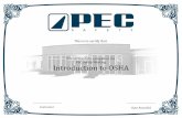 Introduction to OSHA SM Certificate - PEC...Introduction to OSHA. Title: Introduction to OSHA_SM Certificate Created Date: 1/6/2014 1:19:06 PM ...