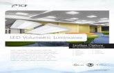 TCP LED Volumetric Luminaires · The TCP LED volumetric luminaire is constructed of rugged cold-rolled steel, post painted with a highly diffuse white finish, and an impact resistant