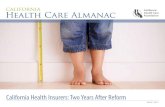 California Health Care Almanac, California Health …...California Health Insurers: Two Years After Reform provides a snapshot of the insurance market in California at the end of 2015.