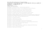 Florida Real Estate CommissionFlorida Real Estate Commission SALES ASSOCIATE COURSE SYLLABUS (FREC COURSE I) January 1, 2015 (effective date) TABLE OF CONTENTS . SECTION 1: Course