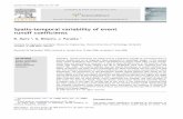Spatio-temporal variability of event runoff coefﬁcients · Spatio-temporal variability of event runoff coefﬁcients R. Merz *, G. Blo¨schl, ... The parameters of this distribution