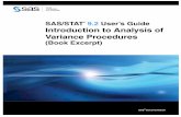 SAS/STAT 9.2 User's Guide: Introduction to Analysis of ...support.sas.com/.../PDF/default/statugvariance.pdf · ANOVA performs analysis of variance, multivariate analysis of variance,