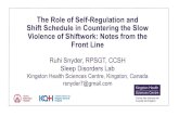 The Role of Self-Regulation and Shift Schedule in Countering the Slow Violence … Role of Self... · 2020-03-24 · “Slow Violence” is the term coined by Rob Nixon to describe