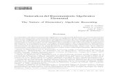 Naturaleza del Razonamiento Algebraico Elemental · The introduction of algebraic reasoning in primary education is a subject of interest for research and curricular innovation in