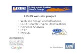 LISUG web site projectlisug.org/presentations/LISUG_Website.pdfGoogle AdWords by Alan Baisch LISUG web site project • Web site design considerations • SEO (Search Engine Optimization)