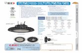 LED High Lumen, Low Profile High Bay Lightsinfo.ledtronics.com/ds/Log-651-675/655_HBL005-xx0W-XxW-101WD/… · LED High Lumen, Low Profile, Dimmable High Bay Lights LOG 655 OPTIONAL