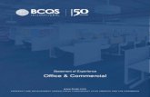 Statement of Experience Office & Commercial · BCQS Statement of Experience : Office & Commercial 3 Scotiabank Montego Bay, Jamaica Description: Construction of a 21,000 SF two storey