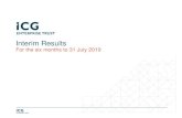 Interim Results - ICG Enterprise Trust...Interim Results For the six months to 31 July 2019 Oliver Gardey Head of Private Equity Fund Investments (incoming) Contents Company overview