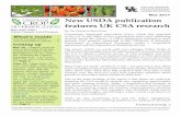 May 2017 New USDA publication features UK CSA researchNew USDA publication features UK CSA research By Tim Woods & Matt Ernst Community Supported Agriculture (CSA), which first appeared