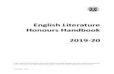 English Literature Honours Handbook 2019-20 · English Literature . Honours Handbook . 2019-20 . If you require this document or any of the internal University of Edinburgh online