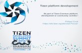 Be part of Tizen:Common platform development or community contribs · 2014-12-03 · 3 Who am I ? • FLOSS enthusiast – DIY, Maker Communities – Projects : MeeGo/Harmattan, Debian,
