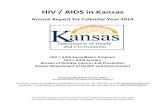 HIV / AIDS in Kansas€¦ · 2014 Prevalent AIDS Cases in Kansas as of December 31, 2014 N % N % N % N % Total 22 100.0% 305 100.0% 18 100.0% 332 100.0% Adult/Adolescent 20 90.9%