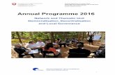Annual Programme 2016 - shareweb.ch Annual Pro… · Western Balkans Division Annual Programme 2016 Network and Thematic Unit Democratisation, Decentralisation ... corrosive trends