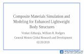 Composite Materials Simulation and Modeling for Enhanced ...€¦ · Composite Materials Simulation and Modeling for Enhanced Lightweight Body Structures Venkat Aitharaju, William
