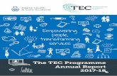 Empowering people, transforming services · Empowering people, transforming services The TEC Programme Annual Report 2017-18. ... Committee applauded the TEC initiatives around telehealth
