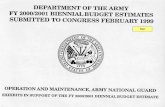 DEPARTMENT OF THE ARMY · DEPARTMENT OF THE ARMY FY2000/2001 BIENNIAL BUDGET ESTIMATE OPERATION AND MAINTENANCE, ARMY NATIONAL GUARD SUBMITTED TO CONGRESS FEBRUARY 1999 February 1999