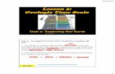 Lesson 3: Geologic Time Scale - MRSTOMM.COM · 3/15/2019 5 GEOLOGIC TIME SCALE - Scientists use the dating evidence to establish the scale, which divides the vast amount of earth