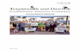 Annual Report 2015/16 - Teignmouth and Dawlish CICteignmouthanddawlishcic.org.uk/Annual Report May 2016.pdfAnnual report 2015/16 Page 4 of 13 Directors & Staffing: 2015/16 The Board