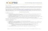 Credentialing Letter & Check List - KEPRO · Credentialing Letter & Check List 6085 Marshalee Drive, Suite 110 • Elkridge, MD 21075 • Telephone 410.220.4481 • Dear Provider: