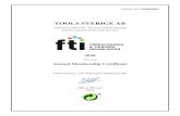 TOOLS SVERIGE AB · 2020-01-14 · TOOLS SVERIGE AB Affiliated with FTI - the Swedish Packaging and Newspaper Collection Service 2020 This is an Annual Membership Certificate Förpacknings-