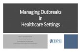 Managing Outbreaks in Healthcare Settings Outbreak Manangment for Health...case definitions • a case definition includes criteria for person, place, time, and clinical features.