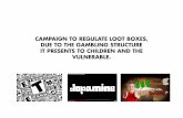 CAMPAIGN TO REGULATE LOOT BOXES, DUE TO THE GAMBLING ... · CALL FOR REGULATION ONLINE Many people have spoke out about the moral and ethical issues of loot boxes and whether the