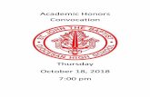 Academic Honors Convocationdrvcstjohnhs.ss8.sharpschool.com/UserFiles/Servers/Server_41865/F… · Academic Honors Convocation Thursday October 18, 2018 7:00 pm . PROGRAM PRAYER &