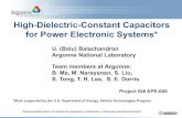 High-Dielectric-Constant Capacitors for Power Electronic ... · film-on-foils (capacitance density ≈4.3 μF/cm3). Measured ≈3.5 μF at 54 V bias. • Measured factor of two increase